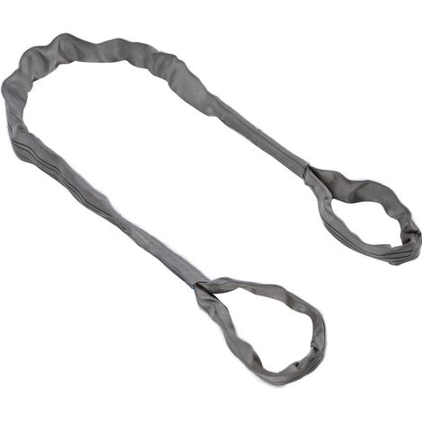 4T Rundhebegurt mit Doppelschnalle, flexible PES-Schlaufenbänder, Kranbedarf, breit 85 mm, 3 Meter (1/5)