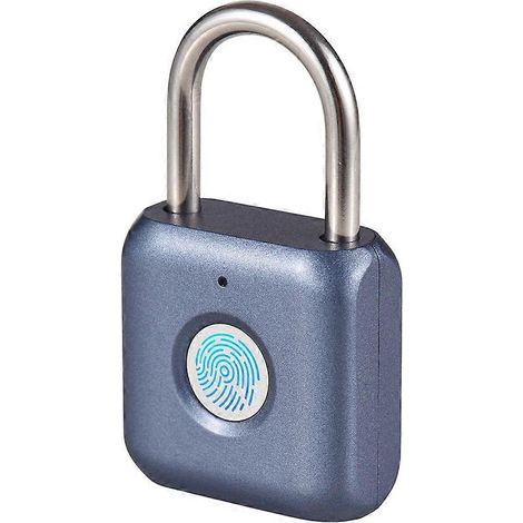 Mini cadenas à empreinte digitale rechargeable par USB, 20 empreintes digitales, étanche IPX2, antivol (1/5)