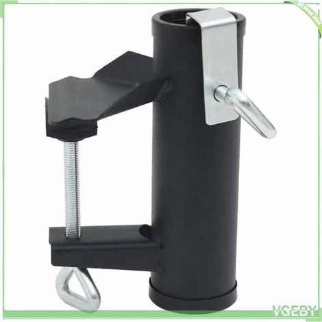 Pince à parasol - FAFEICY - 4003383 - acier revêtement poudre - mât 25-38 mm - lot 2 pièces noir (1/5)