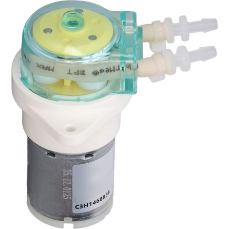 Pompe péristaltique compacte 5 W à faible débit (122 ml/min) avec entraînement par engrenages et transmission de liquide pour la culture hydroponique en laboratoire (24 V). (1/5)
