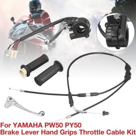 Kit de Câble d\'accélérateur Interrupteur Gauche et Droit Poignées de Levier de Frein Pour YAMAHA PW50 PY50-Ywey (1/4)
