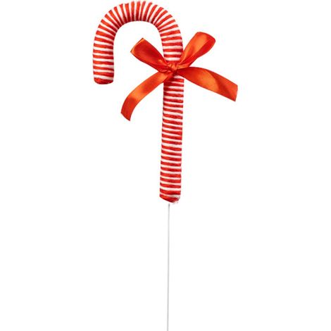 Piques Décoratives - Piques En Laine Rouge Et Blanche Pour Arbre De Noël - Ornement Topper Pour Guirlande Et Couronne - Lot De 12 (1/5)