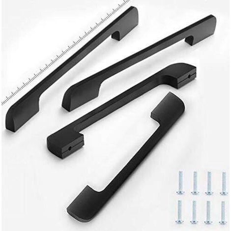 [4 Stück] 160 mm Küchenschrankgriff, schwarzer Edelstahl-Schrankgriff (1/5)