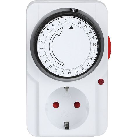 Ortviai Prise Horloge Mécanique 230 V – Minuterie Cyclique pour Appareils Électroménagers, Prise de Commande Automatique (1/5)