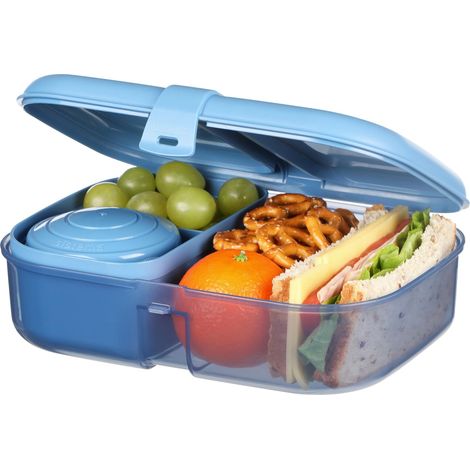 BOÎTE À DÉJEUNER POUR ADULTE AVEC RUBAN SISTEMA BOÎTE À EN-CAS COMPARTIMENTÉE BOÎTE DE CONSERVATION ALIMENTAIRE 1,1 L ET PET