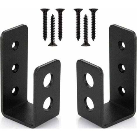 [JAMAIS UTILISÉ] Paquet de 2 supports de porte en acier robuste pour portes 2x4, barre de sécurité en forme de U (1/4)