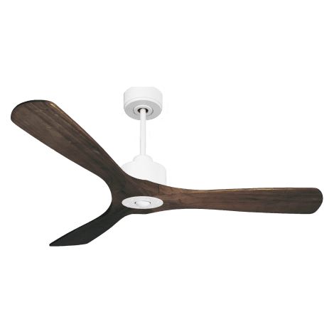 Modulo Slim Ring - Super destratificateur et ventilateur DC 132 cm blanc pales bois sombre idéal 26 à 40 m² (1/5)