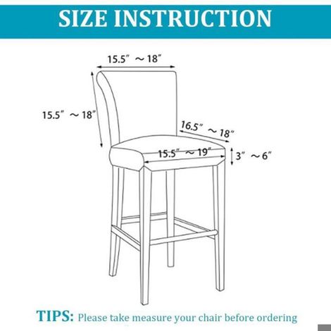 Housse De Chaise - Tissu Épais Extensible Avec Bord Élastique - Pour Salle À Manger Et Intérieur - Lot De 2 (1/5)