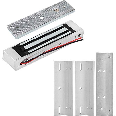 Kit de sécurité pour serrure de porte magnétique électronique, capacité 180KG/350lbs, avec support ZL, pour portes en bois et en métal à ouverture vers l'intérieur (1/5)
