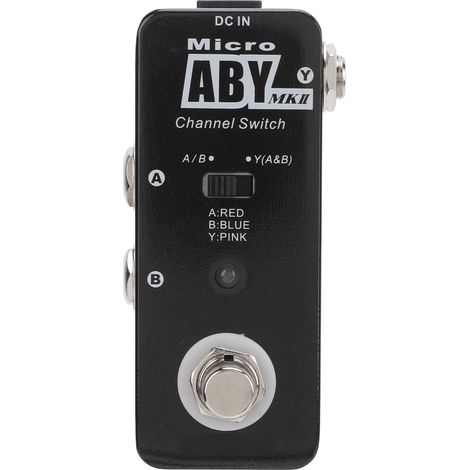 Pédale de sélection de canal ABY pour amplificateur de guitare avec True Bypass (1/5)