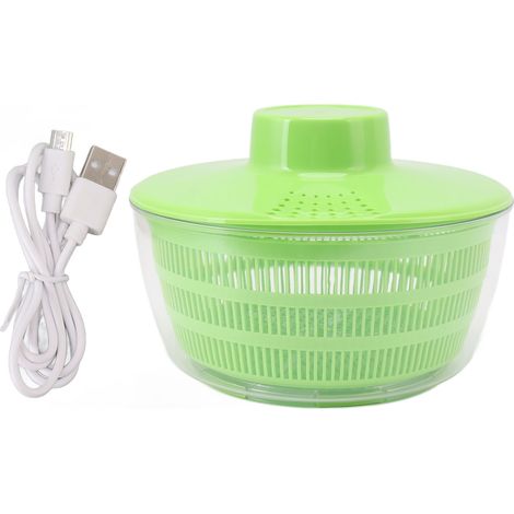 Égouttoir électrique à double couche, essoreuse multifonction automatique pour légumes, salade de fruits, ustensile de cuisine domestique. (1/5)