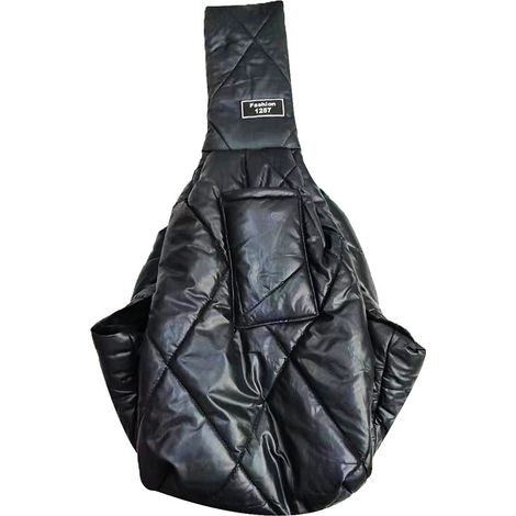 Sac banane portable pour chien et chat, chaud en hiver, sac à dos latéral pour animaux de compagnie, accessoire pratique pour petits chiens et chats (1/3)