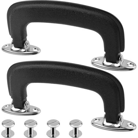 Irovami Poignées valise 150mm lot 2 – Plastique, vis incluses – Idéal pour guitare, boîte à outils, voyage (1/5)