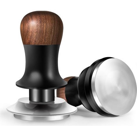 53-mm-Espressotamper, Espressotamper-Kalibrierung, manueller Espressotamper, italienischer Feder-Kaffeetamper, einteiliger Tamper mit flachem Boden