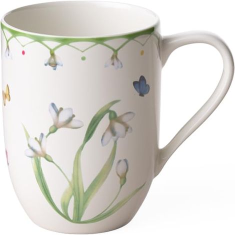 Tasse À Café 340 Ml, Garanti Lave-Vaisselle, Compatible Micro-Ondes, Mug, Gobelet, Décorations De Pâques, Déco De Pâques, Porcelaine, Blanc/Multicolore (1/4)