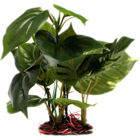 Plante artificielle d'aquarium - 25 cm - Vert - Aspect réaliste - Plantes en plastique - Plantes aquatiques - Pour aquariums, réservoirs de poissons (1/2)