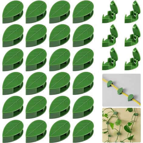 30 clips de fixation muraux auto-adhésifs pour plantes grimpantes, clips invisibles pour la fixation de câbles et de fils de plantes grimpantes. (1/5)