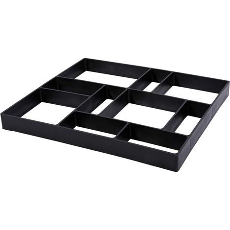 Moule a Pavé Beton Jardin Moule a Beton DIY Iron Réutilisable Moules Béton Moule a Pavage Moule Beton Dalle Moule à Chemin Béton pour Chemin Terrasse Allée Patio Jardin 45 x 40 x 4cm Noir