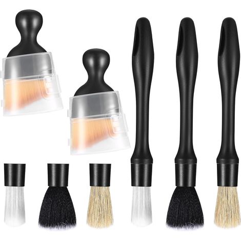 8 Pièces Pinceau Detailing Auto Brosse Nettoyage Intérieur, à Détails Automatiques, pour Tableau de Bord et Espace Voiture (1/5)