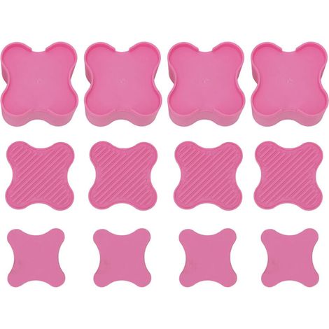 Set aus 4 blütenblattförmigen Möbelfüßen, 5 cm (2 Zoll) hoch, für Tische, Schränke, Sofas, Betten und Waschmaschinen. (1/5)