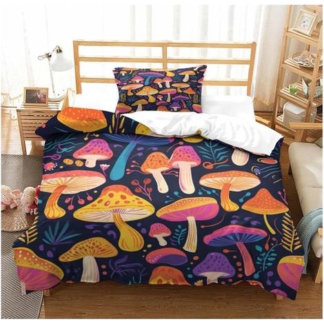3D Illustrationss Housse De Couette Parure De Lit, Imprimé Microfibre Ensemble De Literie avec (240x260cm) - 67T (1/4)