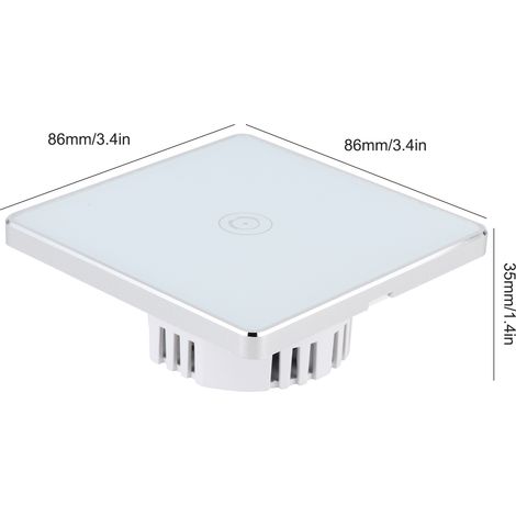 Interrupteur intelligent sans fil conforme aux normes britanniques, télécommande WiFi, 95-240 V CA (1/5)