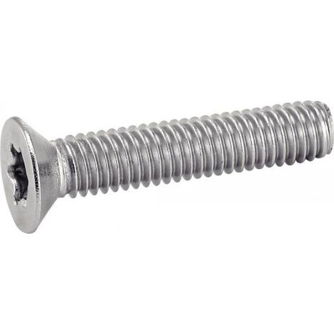 200 Vis à Métaux Tête Fraisée Six Lobes 5 x 70 mm - ISO 14581 - DIN 965 - Inox A4 - D-Work