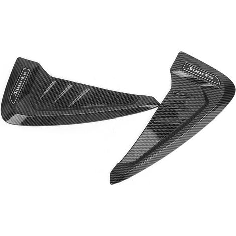 Paire d'embouts d'aileron latéral en fibre de carbone style, évents de protection d'aile universels, garnitures de modification pour voiture (1/5)