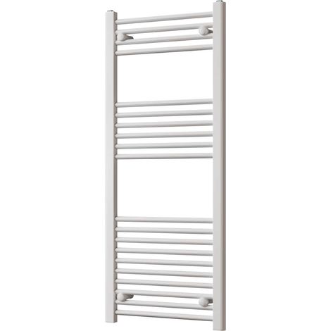 Zennor - White Heated Towel Rail - H1200mm x W500mm - Straight (1/3)