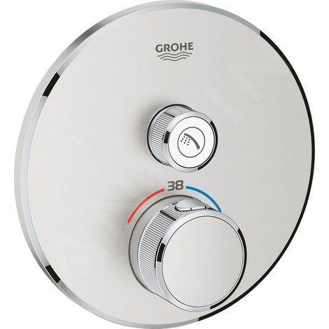 Thermostat Grohe Grohtherm SmartControl avec une vanne d'arrêt, (1/4)