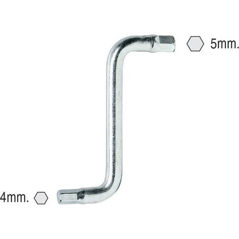 HERRAJES ALK llave allen ''z'' doble punta 4/5mm. zincado , 0CIENTOS (1/2)