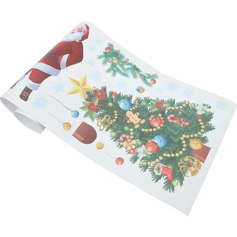 Autocollant Sapin de Noël de Noël Mural Amovible en Pvc Facile à Appliquer pour Décoration Murale Festive la Maison (1/5)
