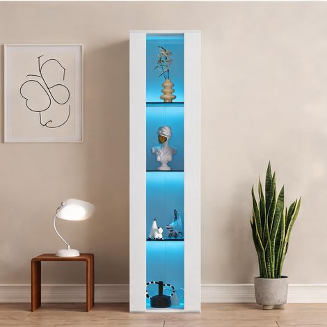 Vitrine en verre et panneaux de particules 40 x 29 x 170 cm (1/5)
