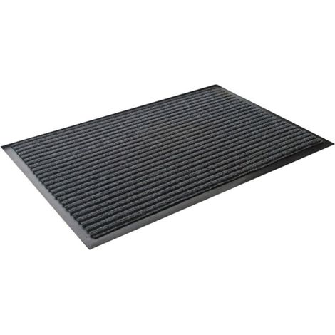 Tapis d'entrée antidérapant, tapis de porte absorbant, tapis de cuisine devant l'évier, tapis d'entrée anti-poussière gris 50 x 80 cm (1/5)