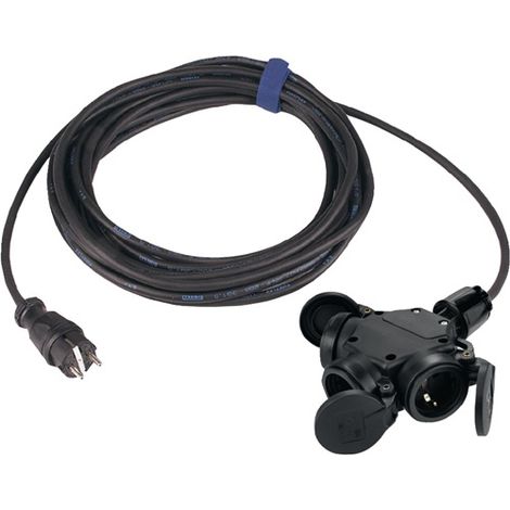 Schutzkontaktverlängerung 16 A 250 V 3-Wege-Kupplung 5m H07RN-F 3x1,5 mm² (1/5)