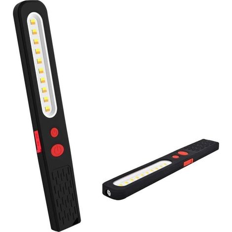 Lampe de Travail LED Rechargeable, Lumière combinée Double Couleur Lampe d'inspection 2 en 1 et 3 W COB LED Torche Lampe avec Double Magnétique pour Auto Garage Atelier Camping Bricolage etc (1/5)