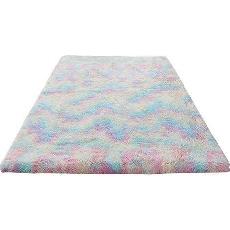 Doux Chambre Filles Tapis, Velours Arc-en-Ciel Shag Zone Tapis Moquette pour Enfants Bébé Salle(0.40.6m) (1/5)
