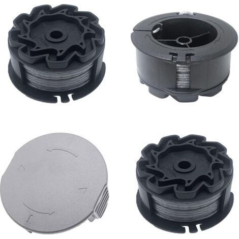 Lot de 3 bobines de fil de rechange pour coupe-bordures Bosch UniversalGrassCut 18V-26/18V-260/18/18-26/18-260, pour coupe-bordures ‎F016800570 et cache bobine 1600A01R5J (6m, 1,6 mm)