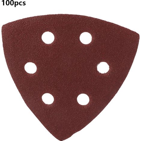 Ortviai Disque abrasif triangulaire en alumine 90 x 90 x 90 mm, grain 80, 100 pièces (1/5)