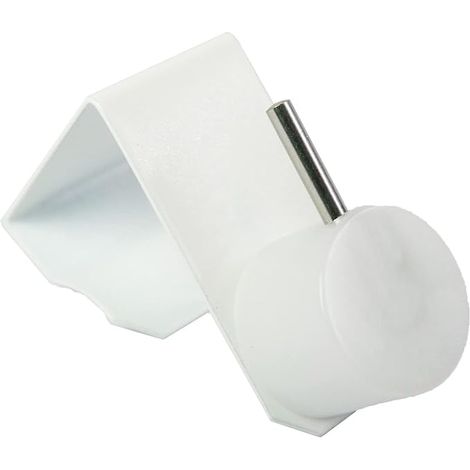 dekondo Fensterdicke, pack de 2 ganchos de ventana para cortinero o barra de cortina (montaje lateral y superior), blanco, 20-25 mm (1/5)