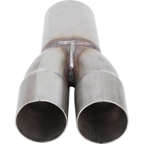Collecteur d'échappement en acier inoxydable, double entrée 2 pouces, sortie unique 2,5 pouces (1/3)