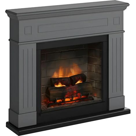 Camino Elettrico Tagu Larsen PowerFlame2 Grigio 1600W