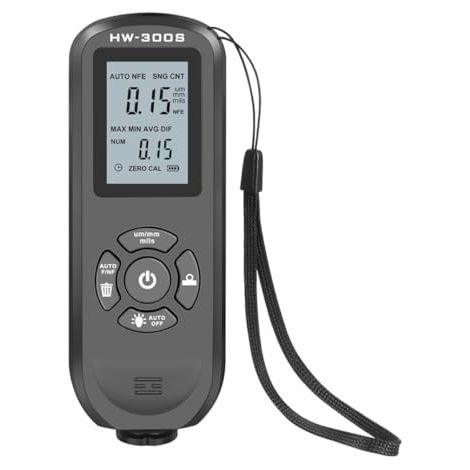 Testeur de revêtement automobile portable 0,01 mm pour la mesure de la peinture Noir, électronique ABS, écran HD, 1 unité, précision de 3 % ± 1 mm, usage industriel (1/5)