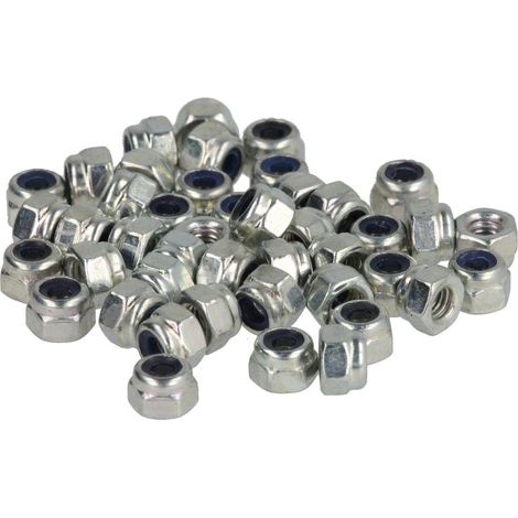 Ecrou de sécurité hexagonal M3 DIN 985, galvanisé