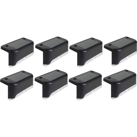 Lampes solaires étanches pour escaliers extérieurs, éclairage LED blanc pour jardin et allées (1/5)
