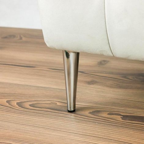 Piede in metallo per mobili e complementi d'arredo Ago17 cromato H 17cm.