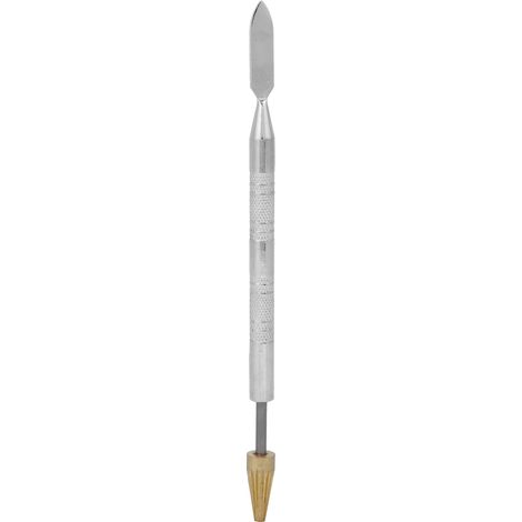 Rouleau à huile en acier inoxydable et laiton pour le travail du cuir, outil manuel multifonctionnel pour bricolage et maroquinerie (1/5)