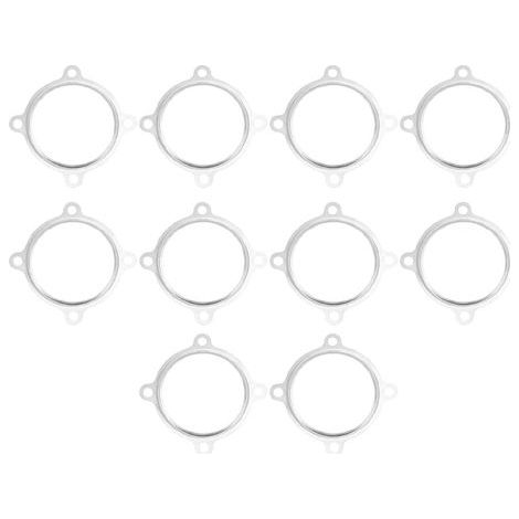Jeu de Joints de Tuyau de Descente, 4 Boulons 3 Pouces en Acier Inoxydable Joint de Tuyau de Descente d'échappement pour GT30 GT35 T3 T2 T4 T6. (1/5)