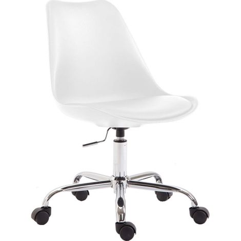 Chaise de bureau Toulouse à coque en plastique Blanc (1/3)