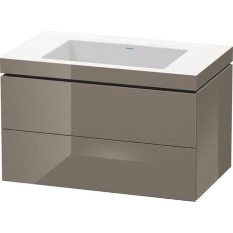 Lavamanos Duravit L-Cube con base mural, 80x48 cm, 2 cajones, sin (1/5)